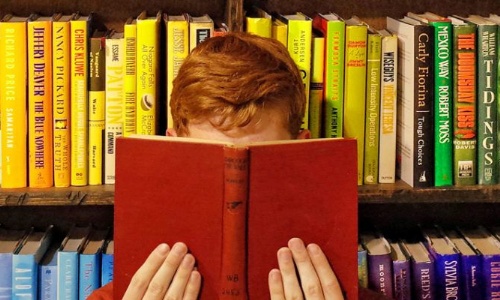 child reading books